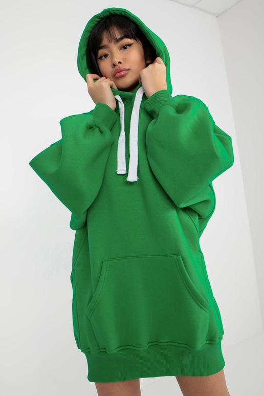 Zelená mikina základního oversize střihu Zelená mikina základního oversize střihu