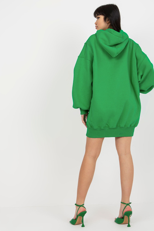 Zelená mikina základního oversize střihu Zelená mikina základního oversize střihu