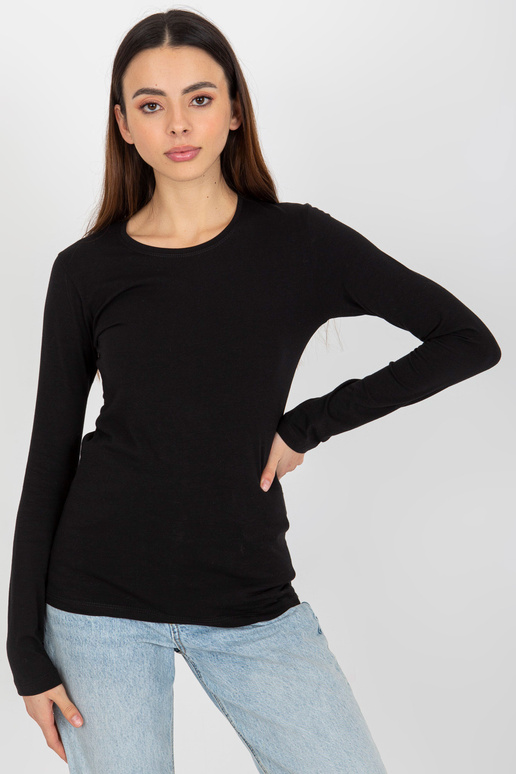 Černá základní bavlněná halenka s... Černá základní bavlněná halenka s...