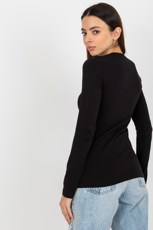 Černá základní bavlněná halenka s... Černá základní bavlněná halenka s...