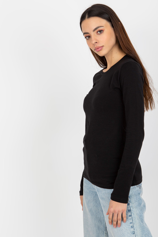 Černá základní bavlněná halenka s... Černá základní bavlněná halenka s...