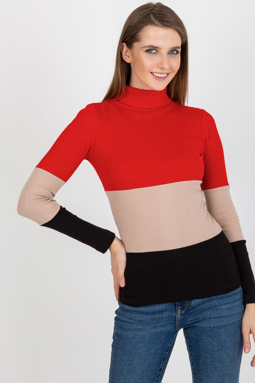 Červenočerná basic halenka s...