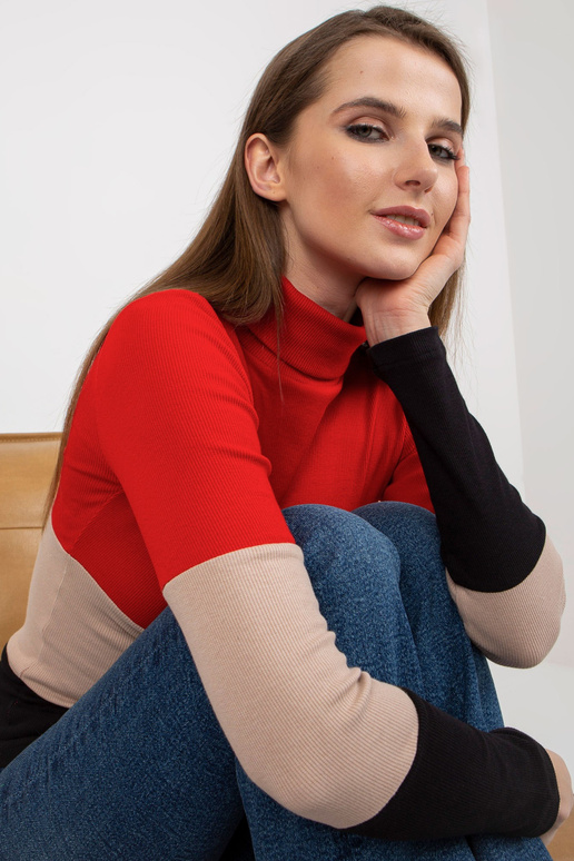 Červenočerná basic halenka s...