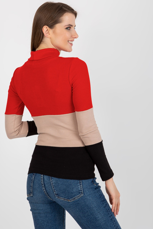 Červenočerná basic halenka s...