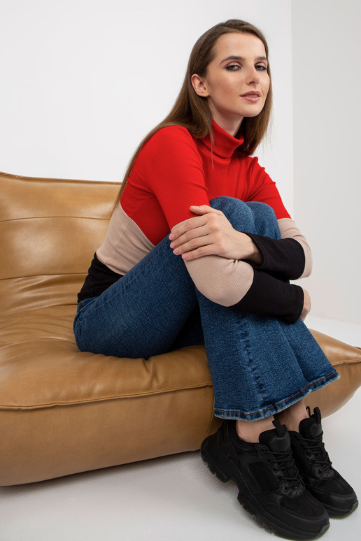 Červenočerná basic halenka s...