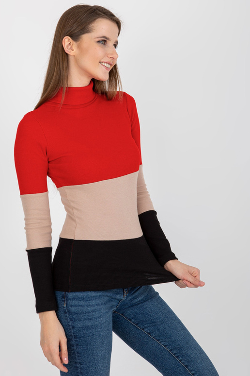 Červenočerná basic halenka s...