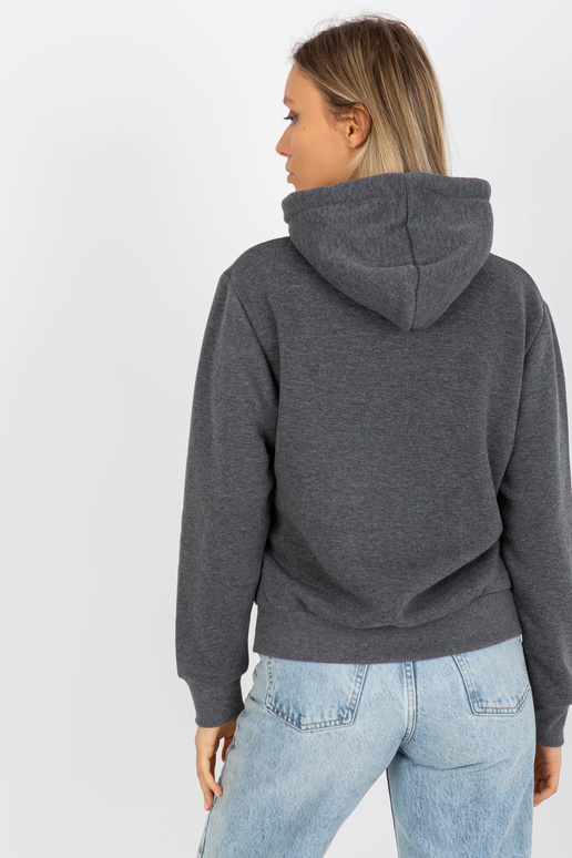 Tmavě šedá basic mikina s kapucí od...