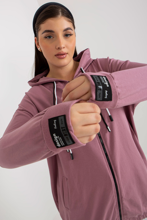 Špinavě růžová mikina větší velikosti...