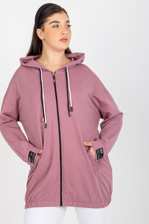 Špinavě růžová mikina větší velikosti...