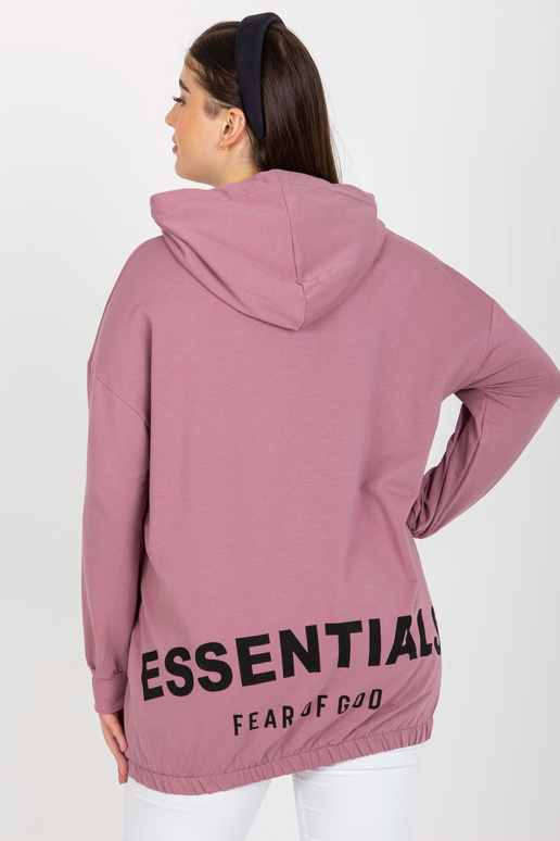 Špinavě růžová mikina větší velikosti...