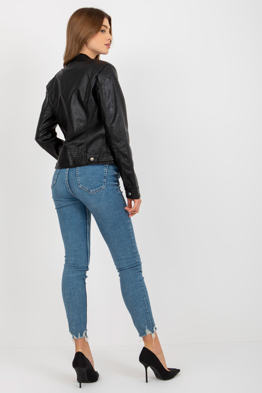 Černá dámská motorkářská bunda z... Černá dámská motorkářská bunda z...