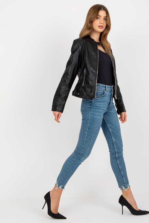 Černá dámská motorkářská bunda z... Černá dámská motorkářská bunda z...