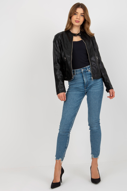 Černá dámská motorkářská bunda z... Černá dámská motorkářská bunda z...