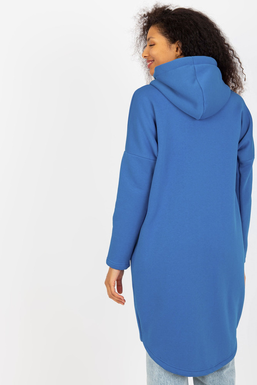 Tmavě modrá základní dlouhá mikina s...