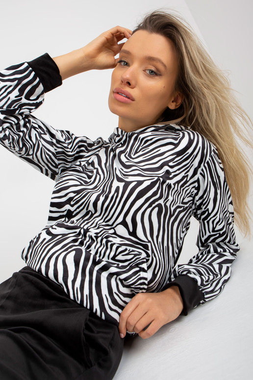 Bílo-černý velurový set se zvířecím...