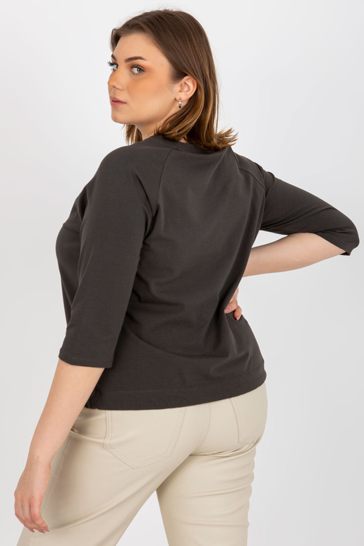 Khaki dámská halenka nadměrné...