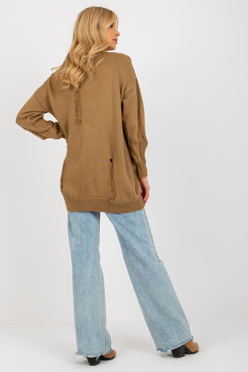 Velbloudí volný kardigan s...