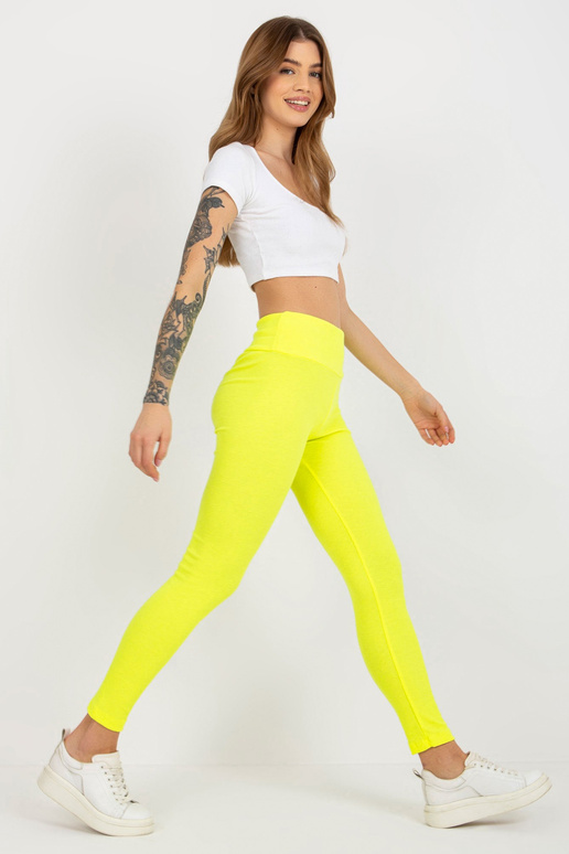 Fluo žluté žebrované bavlněné... Fluo žluté žebrované bavlněné...