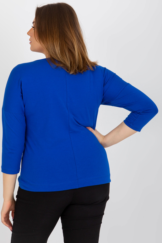 Tmavě modrá ležérní halenka větší...