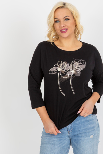 Černá nadměrná halenka s... 2