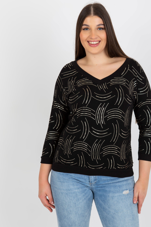 Černá halenka plus velikosti s...