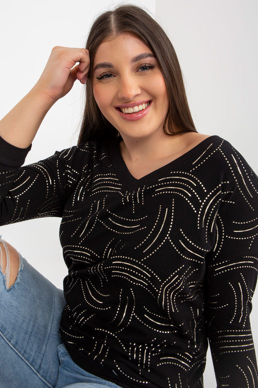 Černá halenka plus velikosti s...