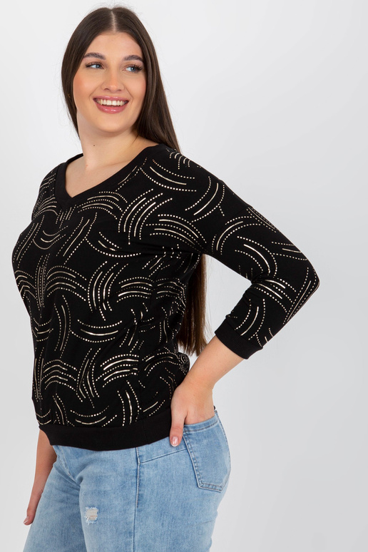 Černá halenka plus velikosti s...