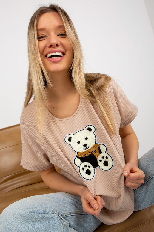 Béžová dámská oversize halenka s...