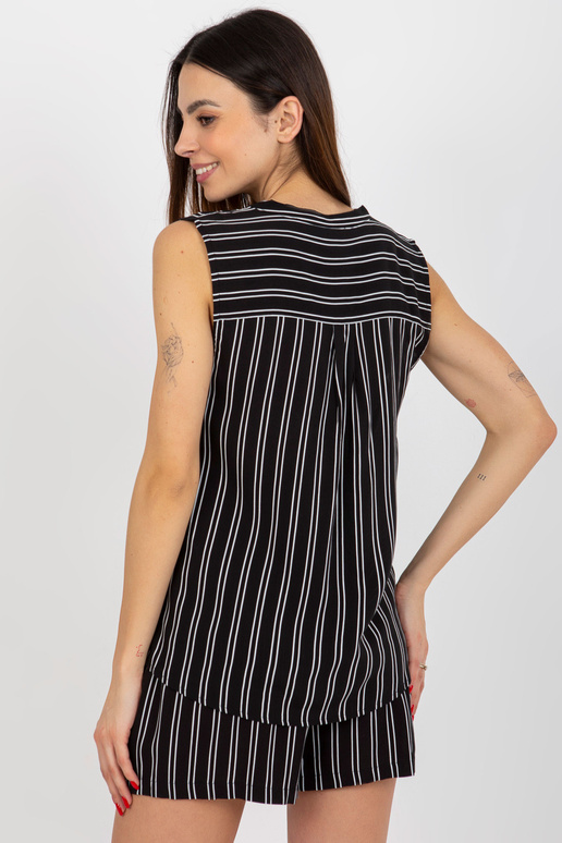 Černá dámská viskózová pruhovaná...