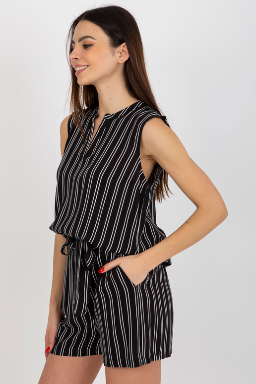 Černá dámská viskózová pruhovaná...