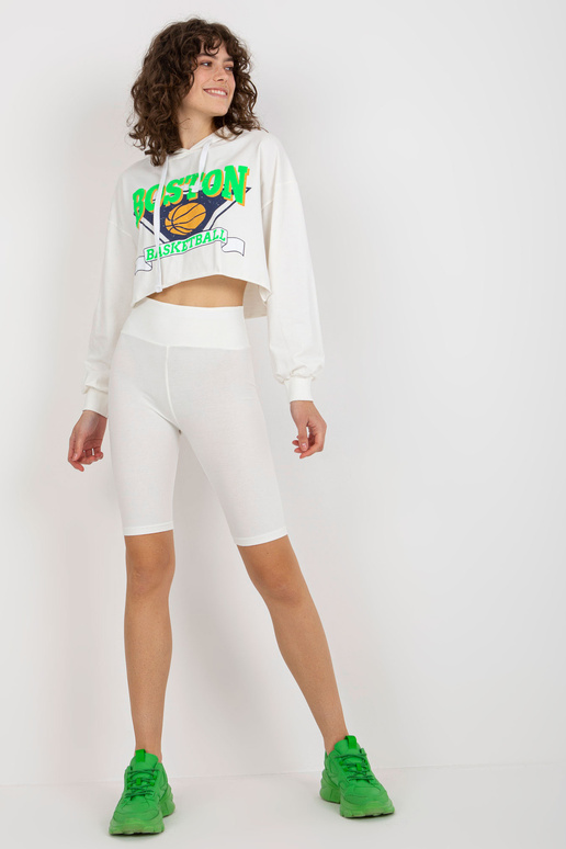 Ecru ležérní set s potiskem mikiny a... Ecru ležérní set s potiskem mikiny a...