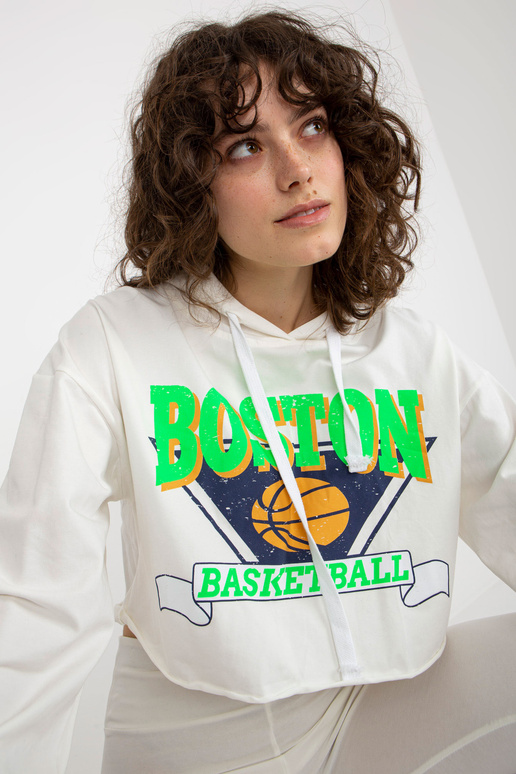 Ecru ležérní set s potiskem mikiny a... Ecru ležérní set s potiskem mikiny a...