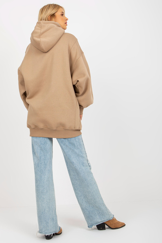 Tmavě béžová dlouhá mikina oversize...