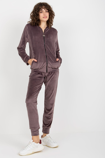 Fialový dvoudílný velurový... 2