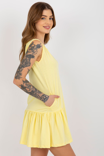 Žluté základní šaty s...