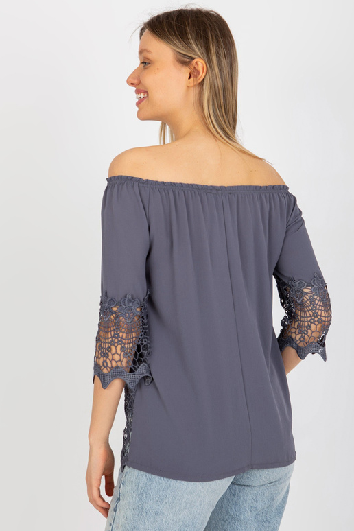 Grafitová španělská halenka s...