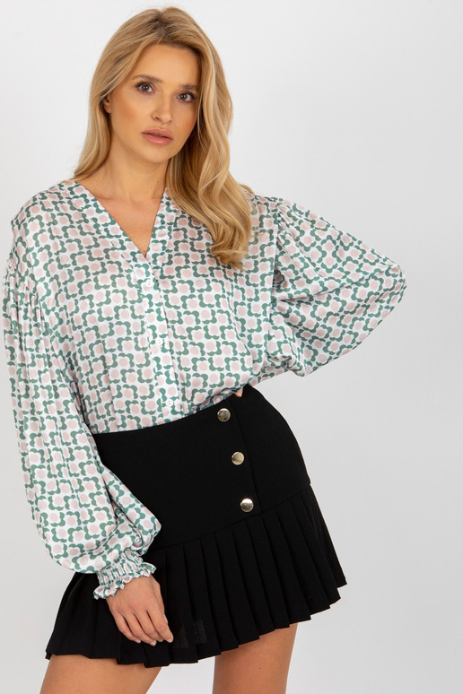 Bílo-béžová košile s potiskem a...