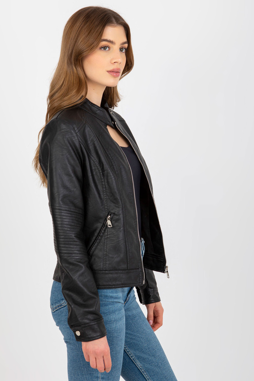 Černá dámská motorkářská bunda z... Černá dámská motorkářská bunda z...