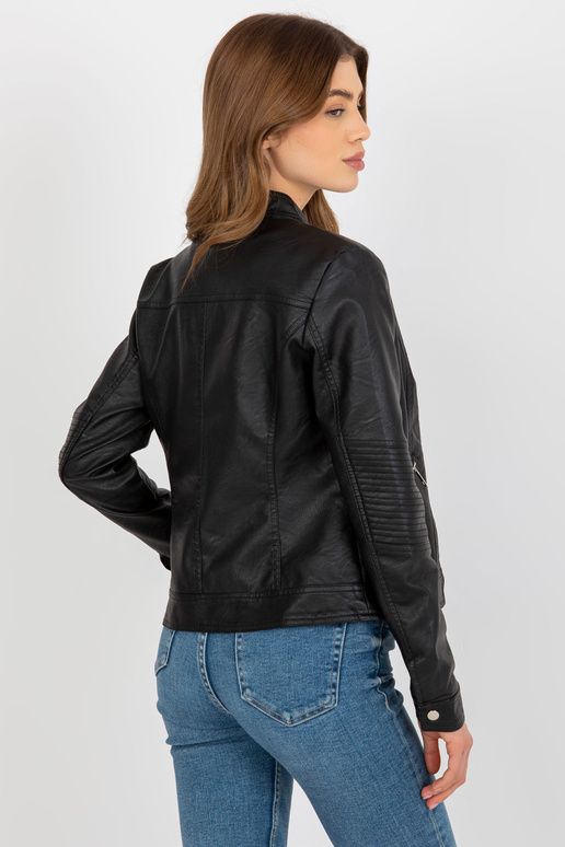 Černá dámská motorkářská bunda z... Černá dámská motorkářská bunda z...