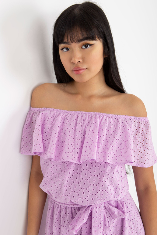 Světle fialové prolamované španělské...