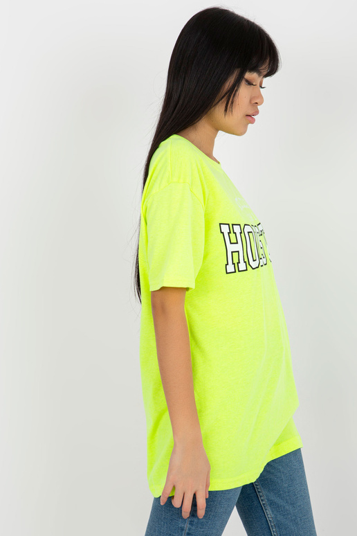Fluo žluté volné dámské tričko Fluo žluté volné dámské tričko