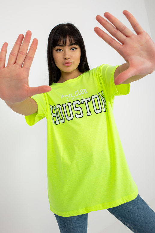 Fluo žluté volné dámské tričko Fluo žluté volné dámské tričko