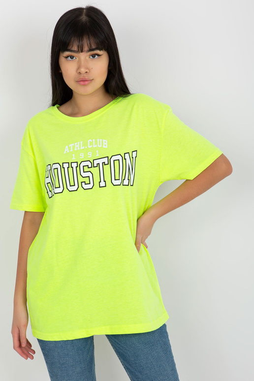 Fluo žluté volné dámské tričko Fluo žluté volné dámské tričko