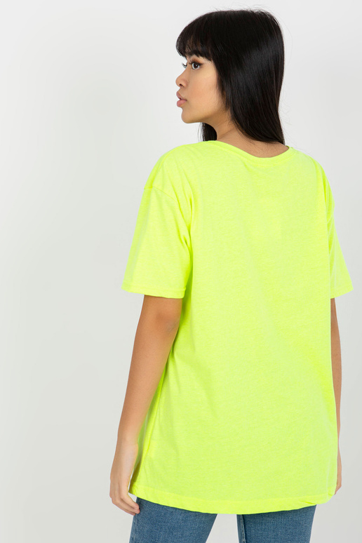 Fluo žluté volné dámské tričko Fluo žluté volné dámské tričko