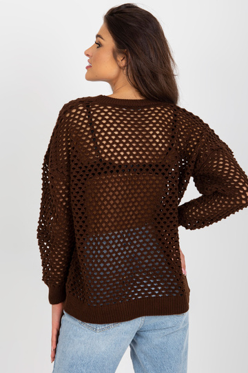 Hnědý prolamovaný letní... 2