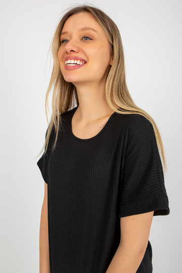 Černá žebrovaná oversize... 2