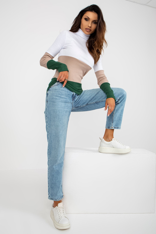 Bílo-béžová dámská basic halenka s...