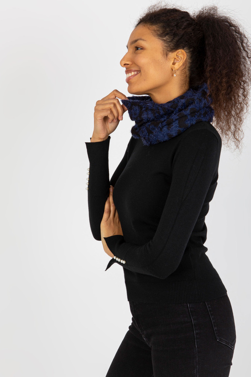 Tmavě modrý/černý zimní dámský komín...