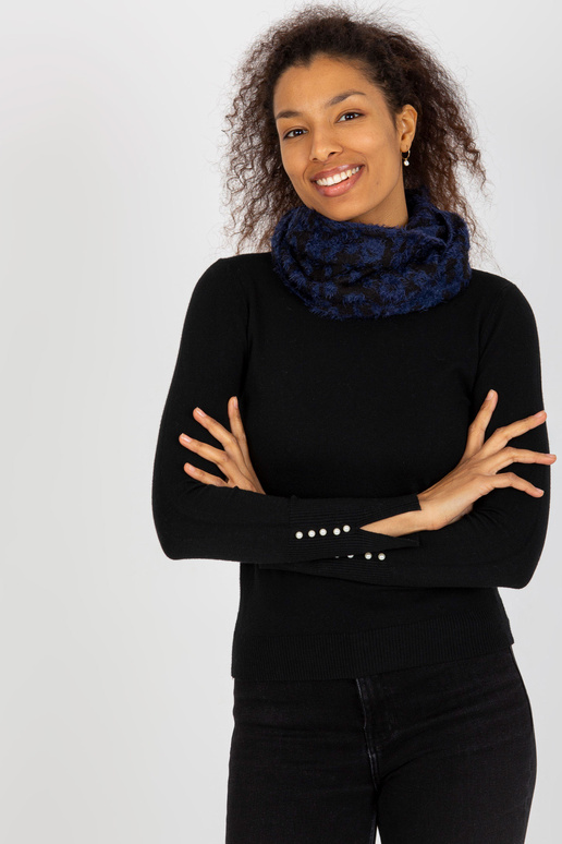 Tmavě modrý/černý zimní dámský komín...