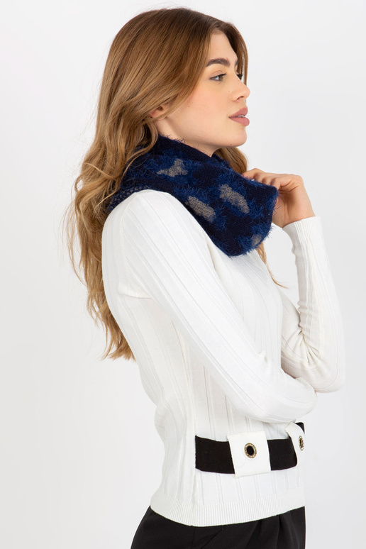 Dámský zimní komín v tmavě modré barvě